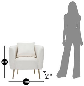 Πολυθρόνα Μπεζ BUCAREST 74x76x71