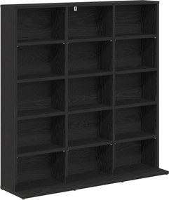 vidaXL Ντουλάπα CD Μαύρη Δρυς 96 x 23,5 x 97,5 εκ. Επεξεργασμένο Ξύλο