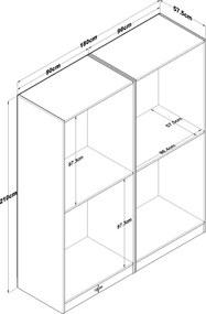 Ντουλάπα Λευκό BRATRIN 180x57.5x210