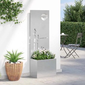 vidaXL Οθόνη Ιδιωτικότητας Κήπου Ασημί 50 x 32 x 150 εκ