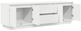 vidaXL Ντουλάπι Τηλεόρασης με LED Λευκό 160,5x41x50 εκ.
