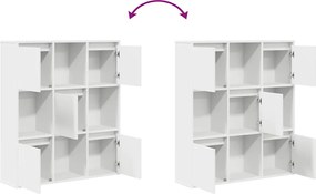 vidaXL Βιβλιοθήκη Λευκή 89x24x101,5 εκ. από Επεξεργασμένο Ξύλο