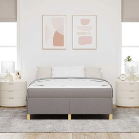 vidaXL Σκελετός Κρεβατιού Taupe 140 x 190 cm ύφασμα