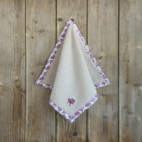 Πετσέτα Κουζίνας Saffron Beige-Purple Nima 40x40cm 100% Cotton