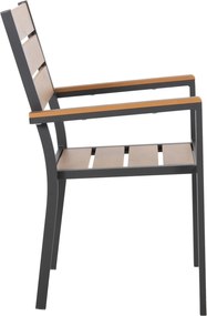 ΠΟΛΥΘΡΟΝΑ ΑΛΟΥΜΙΝΙΟΥ SAGA HM5981.03 ΑΝΘΡΑΚΙ-POLYWOOD ΣΕ ΦΥΣΙΚΟ 55x55x86Υεκ.