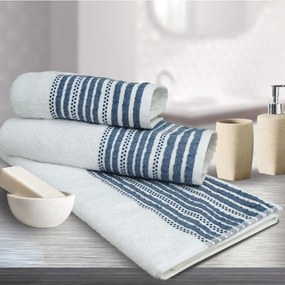 Πετσέτα Romina Navy Sb Home Προσώπου 50x90cm 100% Cotton