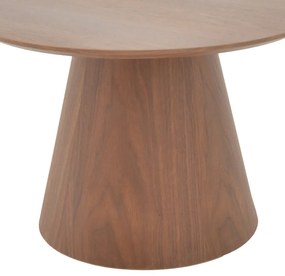 Τραπέζι σαλονιού Kayano pakoworld καρυδί mdf Φ60x40εκ