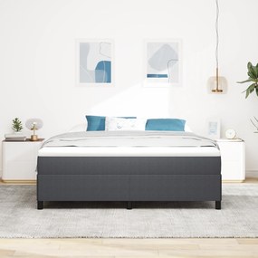 vidaXL Κρεβάτι Σκούρο Γκρι 180x200 εκ. Από Ψάθα