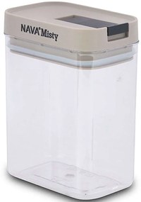 Δοχείο Αποθήκευσης Misty 10-174-041 11,5x7,5x15cm 800ml Clear-Beige Nava Πλαστικό