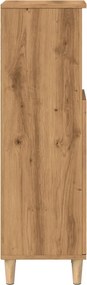 vidaXL Ντουλάπι μπάνιου Δρυς τεχνίτης 30x30x100 cm Κατασκευασμένο ξύλο