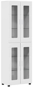 vidaXL Highboard FLORIN Υψηλής γυαλάδας λευκό 60 x 35 x 182 εκ.