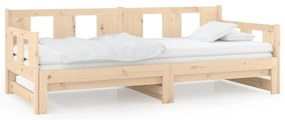 vidaXL Καναπές Κρεβάτι Συρόμενος 2x(90x200) εκ. Μασίφ Ξύλο Πεύκου