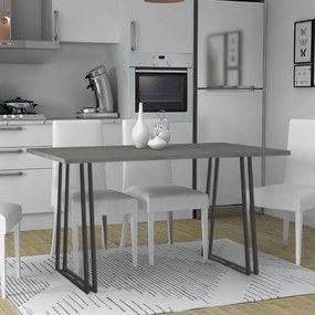 Τραπέζι Gable Megapap μεταλλικό - μελαμίνης χρώμα γκρι σκυροδέματος 140x80x76εκ.-GP028-0069,2