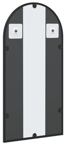 vidaXL Καθρέφτης Τοίχου Αψίδα Μαύρος 30x60 εκ. από Σίδερο
