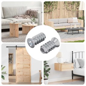 vidaXL Βίδα 2 pcs Ασημί M6 x 12 mm Σίδερο