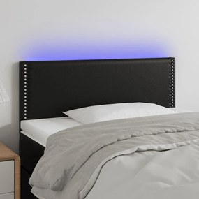 Κεφαλάρι Κρεβατιού LED Μαύρο 80x5x78/88 εκ. από Συνθετικό Δέρμα 3121544