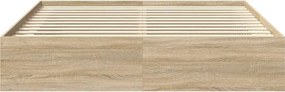 vidaXL Πλαίσιο Κρεβατιού Sonoma Δρυς 180 x 200 εκ. Super King