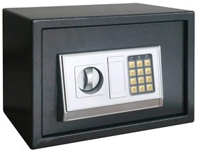 vidaXL Ηλεκτρονικός Ψηφιακός Θησαυρός με Ράφι Σκούρο Γκρι 35x25x25 εκ. Ατσάλι