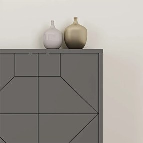 Μπουφές Dune Megapap χρώμα ανθρακί 184x35x77,4εκ.