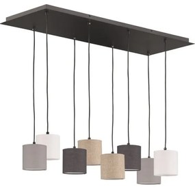 Κρεμαστό Φωτιστικό Οροφής Ύφασμα Isko 60956 Fischer Honsel-60956-Μαύρο 60956