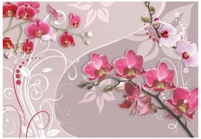 Φωτοταπετσαρία - Flight of pink orchids 200x140