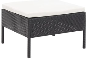 vidaXL Σαλόνι Κήπου 3 Τεμαχίων Μαύρο από Συνθετικό Ρατάν με Μαξιλάρια