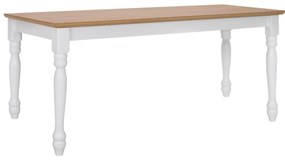Καρέκλα - Παγκάκι PAMUEL Ξύλινο Λευκό - Φυσικό 120x40x46 εκ. 120x40x46 εκ.