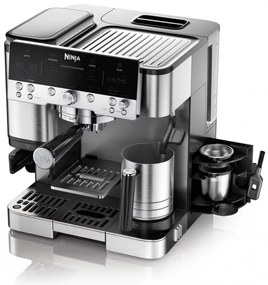 Ninja Luxe Café Premier ES601 3σε1, 1650W, 15 bar, 2 λίτρα, Barista Assist, texturirane χωρίς επαφή, 4 λειτουργίες, 3 ρυθμίσεις θερμοκρασίας, Inox/μαύρο.