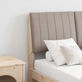vidaXL Ταπετσαρισμένο κεφαλάρι Taupe 120 cm Στερεά ξυλεία πεύκου
