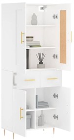 vidaXL Ντουλάπι Λευκό 69,5x34x180 εκ. από Επεξεργασμένο Ξύλο