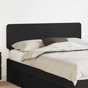 vidaXL Κεφαλάρι με κεφαλάρι Μαύρη Οξυά 140 cm Επεξεργασμένο ξύλο