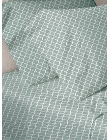 Σετ Σεντόνια Menta Εμπριμέ 530 Aqua Υπέρδιπλο (220x250)