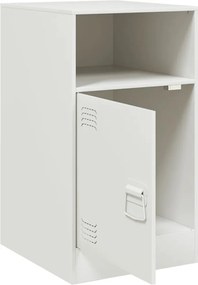 vidaXL Κομοδίνο Λευκό 34,5x39x62 εκ. από Χάλυβα