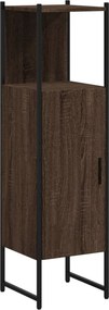 vidaXL Ντουλάπι Μπάνιου Καφέ Δρυς 33x33x120,5 εκ. Επεξεργ. Ξύλο