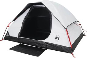 vidaXL Σκηνή Κάμπινγκ 2 Ατόμων Διάβροχη Λευκή Ύφασμα Συσκότισης