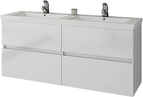 Drop Luxus 120 White Gloss MDF - Βάση Επίπλου Με Διπλό Νιπτήρα (120x44)
