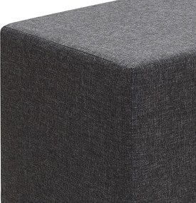 Σκαμπώ Linda Megapap υφασμάτινο χρώμα ανθρακί 40x40x40εκ.