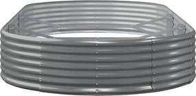 vidaXL Ζαρντινιέρα Γκρι 296x140x36 εκ. Γαλβανισμένος χάλυβας
