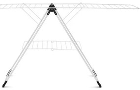 Στεγνωτήριο ρούχων Brabantia 90300182, σχήμα Τ, 20 m, ανθεκτικό στη διάβρωση, ρυθμιζόμενα φτερά, ράφι στεγνώματος, λευκό