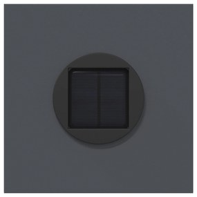 vidaXL Ηλιακό LED Φως Δρόμου 2 pcs Ανθρακί Κρύο Ρολαρισμένο Χάλυβα