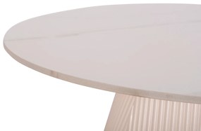 ΤΡΑΠΕΖΙ ΣΑΛΟΝΙΟΥ DUNCAN HM18022.02 ΚΕΡΑΜΙΚΟ TOP-MDF ΒΑΣΗ-ΚΡΕΜ ΛΕΥΚΟ Φ80x41Υεκ.
