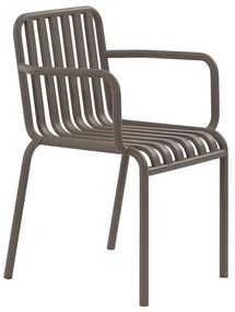 WOODWELL Ε5490,2MODIAL Πολυθρόνα Μέταλλο Βαφή Cappuccino 58x42x80cm Ε5490,2
