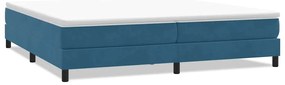 vidaXL Κρεβάτι Boxspring χωρίς Στρώμα Σκούρο Μπλε 200x220 εκ Βελούδινο