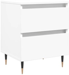 vidaXL Κομοδίνο Λευκό 40 x 35 x 50 εκ. από Επεξεργασμένο Ξύλο