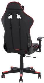Καρέκλα Γραφείου Gaming Docks Μαύρο Κόκκινο Pu 67x70x130 Εκ.