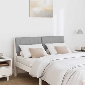 vidaXL Ταπετσαρισμένο κεφαλάρι Ανοιχτό γκρι 120 cm