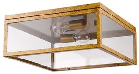 Φωτιστικό Οροφής - Πλαφονιέρα 01016-21 E27 LED 40x40x15cm Oxidized Gold Luma