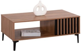 ΤΡΑΠΕΖΙ ΣΑΛΟΝΙΟΥ ΣΕΙΡΑ HARRY HM18007.01 ΜΕΛΑΜΙΝΗ ΦΥΣΙΚΟ ΞΥΛΟΥ-ΜΑΥΡΟ 110x60x43,5Υεκ.
