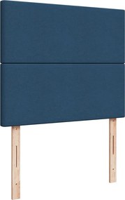 vidaXL Κρεβάτι Boxspring με Στρώμα Μπλε 120x200 εκ. Υφασμάτινο