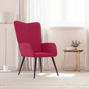 vidaXL Πολυθρόνα Relax Μπορντό Βελούδινη